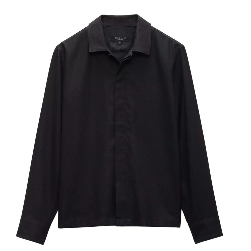 Rag & Bone NWT Black Hyde Ripstop Wool Shirt Jacket
